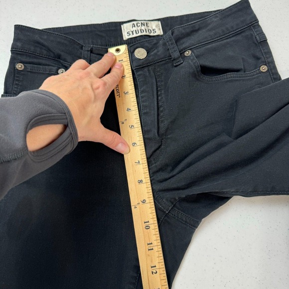 Acne Studios Women's Needle Wet Cash Denim Jeans Black Size 23 - Picture 9 of 15